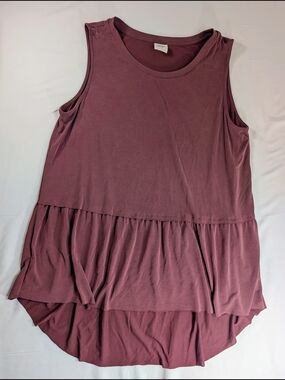 MOTE Anthropologie Pepulum Sleeveless Tank Top in Dusty Mauve